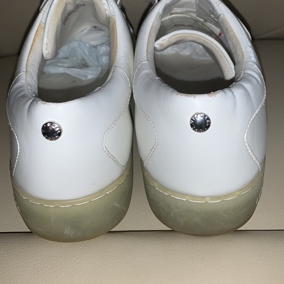 Michael Kors Craig Patent White Velcro Sneakers Size 8 1/2 - Picture 3 of 6